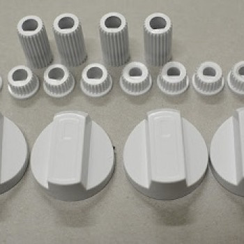 Ручка газового крана, универсальная, серая, комплект 4 штуки																