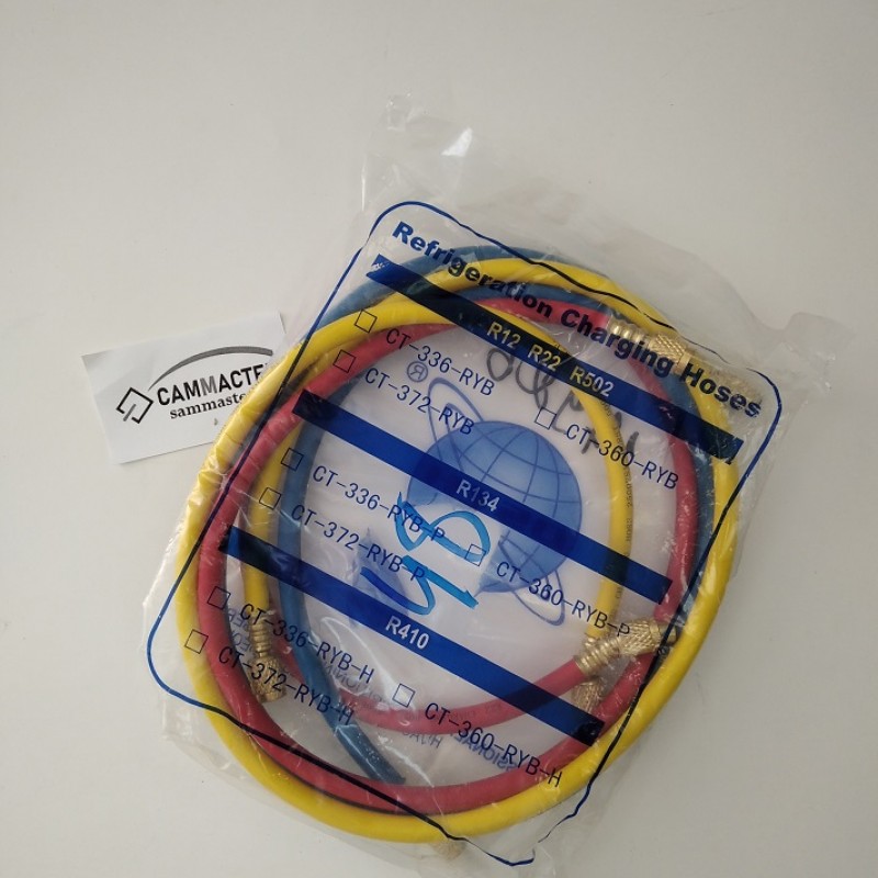 Шланг заправочный 120 см 1/4 500-2500 Psi 3шт FC R12, R22, R502