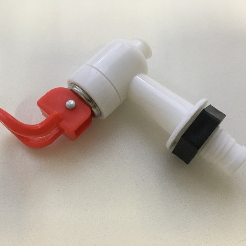 КРАН НА КУЛЕР ДЛЯ ГОР. ВОДЫ НАРУЖ.РЕЗЬБА С ГАЙКОЙ КРАСНЫЙ