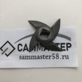 Нож для мясорубки, Россия, четырехгранник, отверстие 8,5 мм, посадка 6,5 мм																