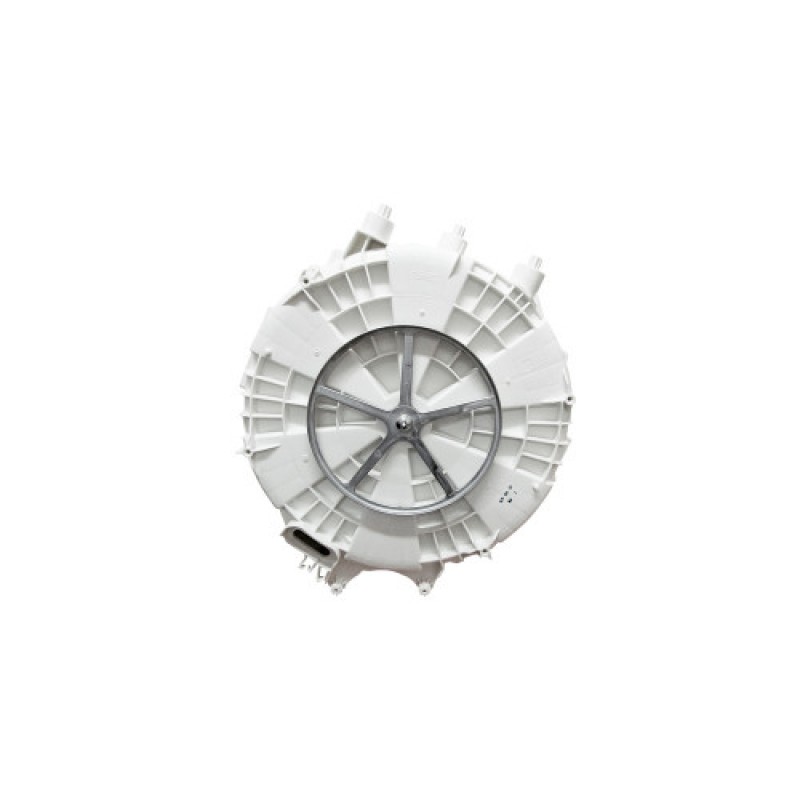 Бак стиральной машины Indesit в комплекте со шкивом, без тэна, глубина 33 см, для узких машин, код 1