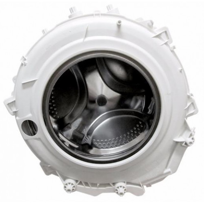 Бак стиральной машины Indesit в комплекте со шкивом, без тэна, глубина 33 см, для узких машин, код 1