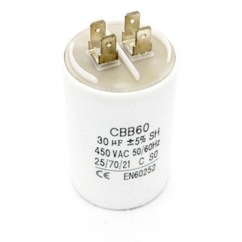 Конденсатор CBB60 30 мф 450V пластик