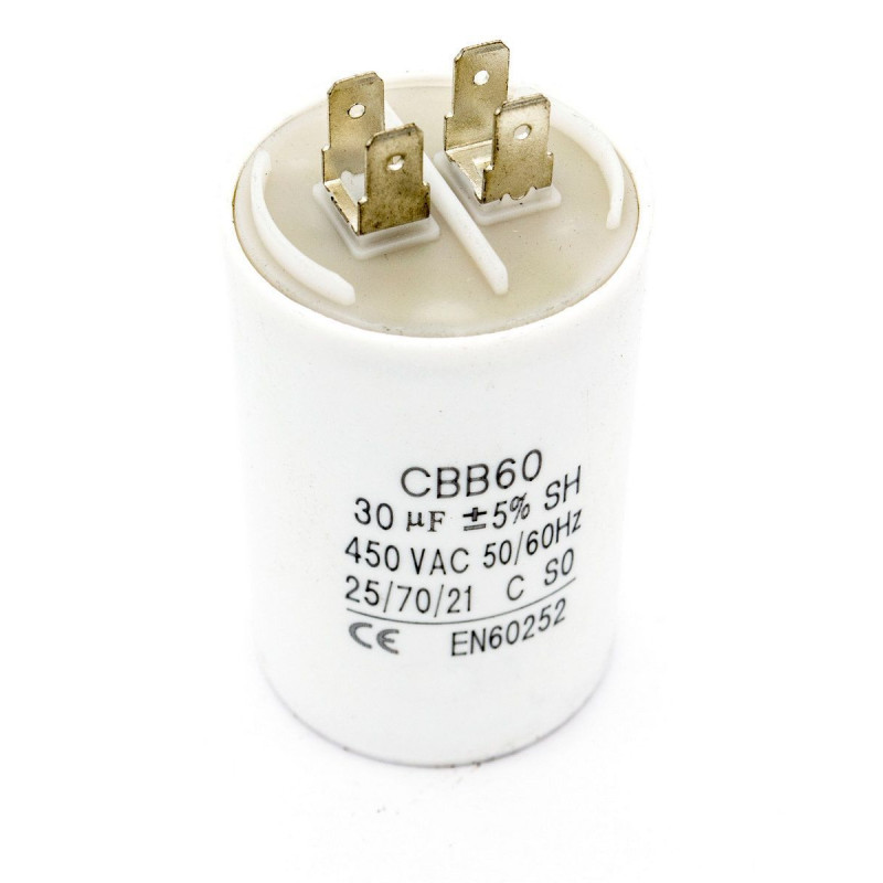 Конденсатор CBB60 30 мф 450V пластик