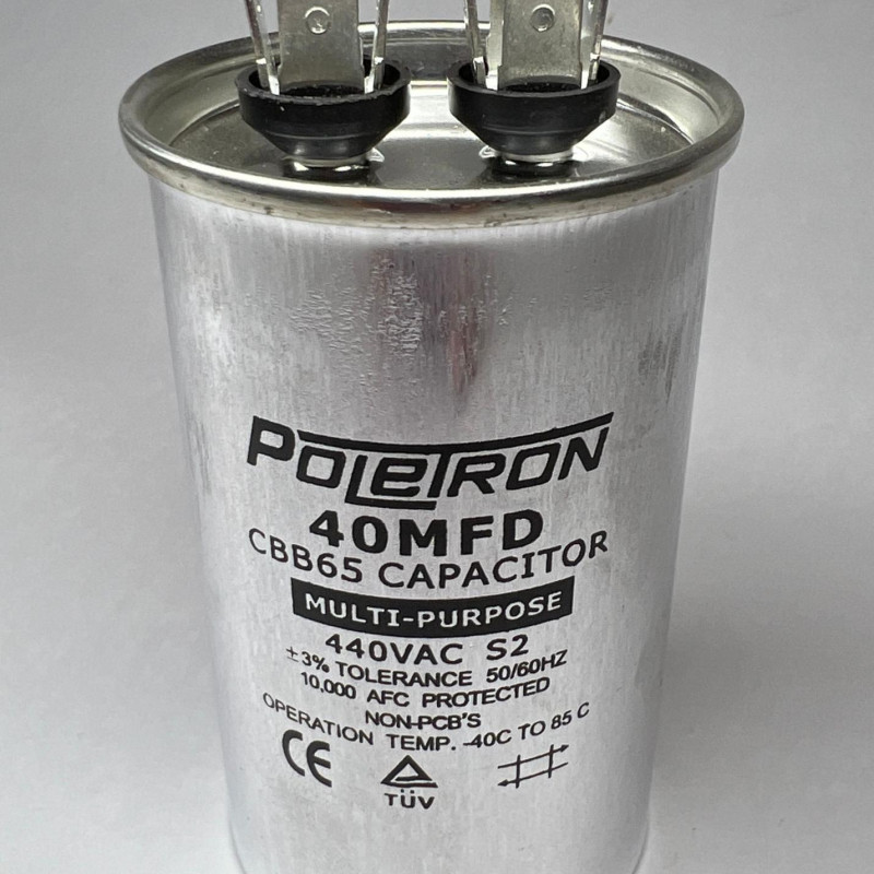 Конденсатор CBB65 40 мф 440-450V металл