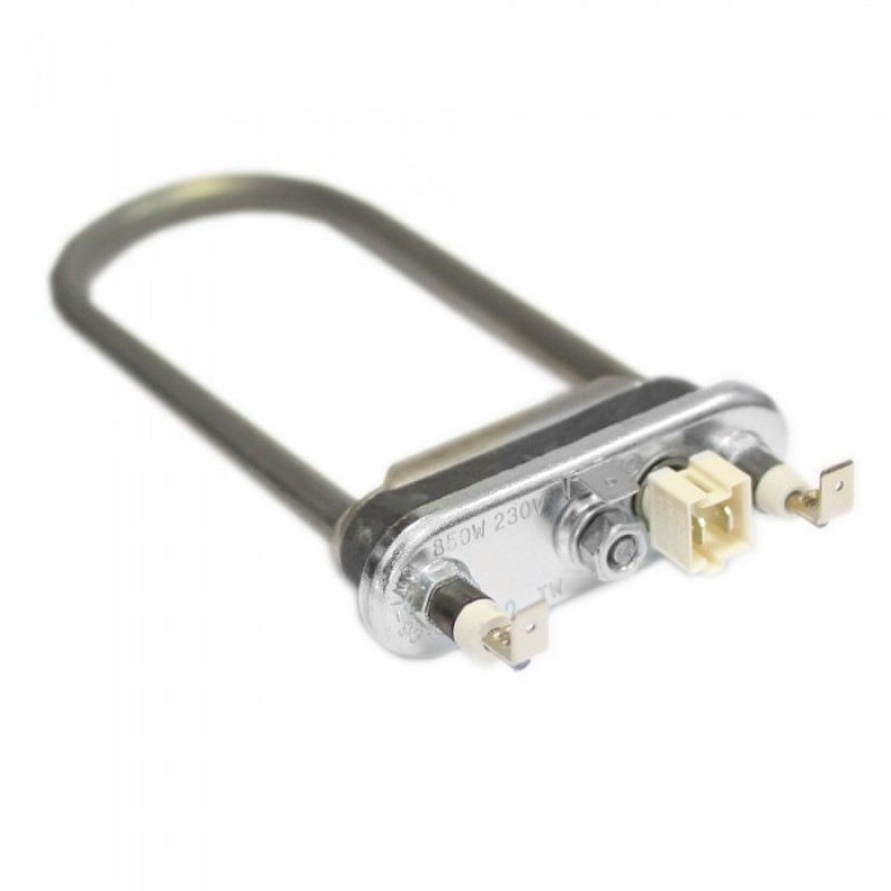 Тэн  850W, прямой, с отверстием под датчик, L=145 мм, резинка ровная (11 мм), 