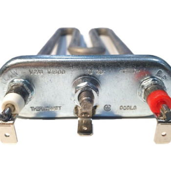 ТЭН для стиральной машины LG 1900W, прямой, без отверстия под датчик, L175мм, металл. бак