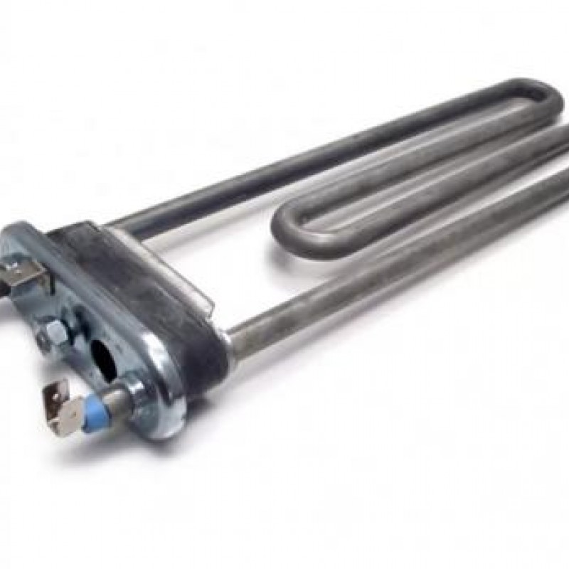 Тэн 1950W, прямой с отверстием по датчик, H=245 мм, резинка ровная h1=14 мм, Zanussi