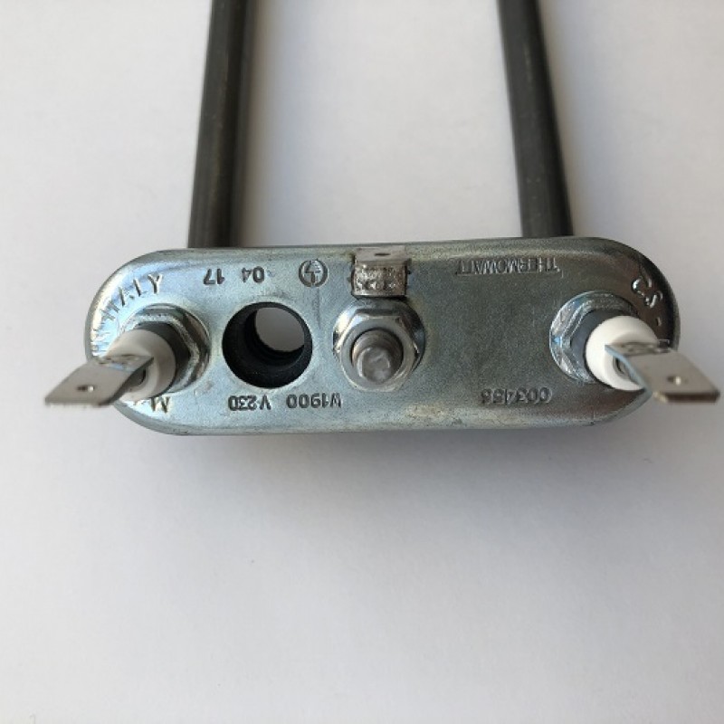 Тэн 1900W, гнутый, с отверстием под датчик, L=225 мм, резинка с юбкой (14 мм), для Bosch. код 264986