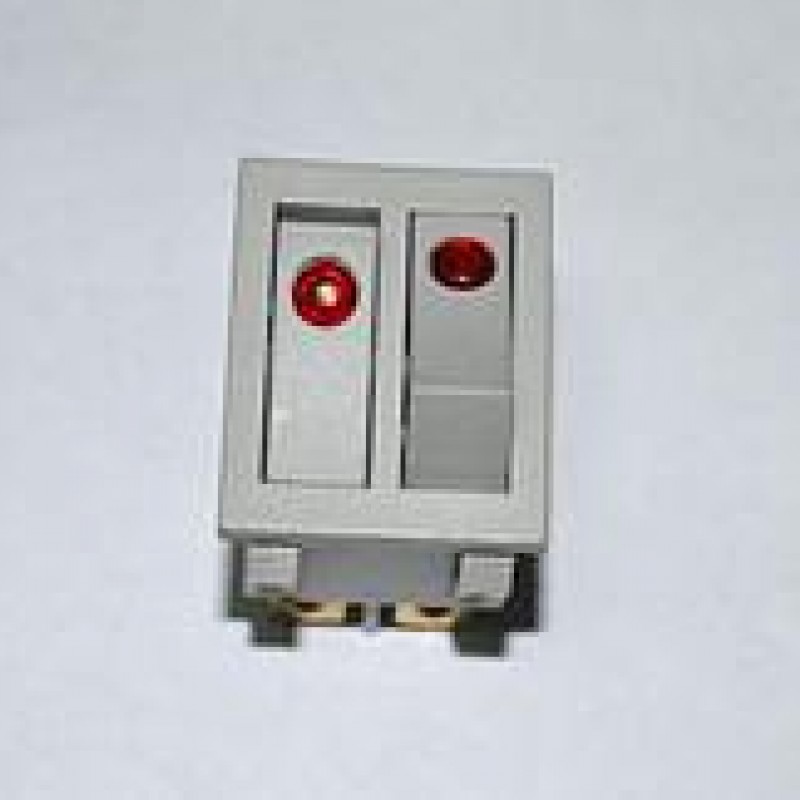 Универсальная кнопка 6 контактов 16A белая, 2 клавиши, для бытовой техники, KN036