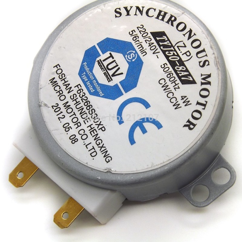 Мотор вращения тарелки СВЧ 220 В, 4 ВТ, 50/60 Гц, высота вала 11 мм