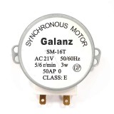 Мотор вращения тарелки СВЧ 21V, 5/6 r/min, высота вала 11 мм																