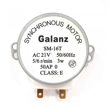 Мотор вращения тарелки СВЧ 21V, 5/6 r/min, высота вала 11 мм																