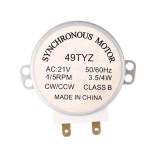 Мотор вращения тарелки СВЧ 21 В, 3,5/4 ВТ, 50/60 Гц, высота вала 14,4 мм
