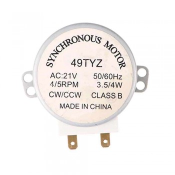 Мотор вращения тарелки СВЧ 21 В, 3,5/4 ВТ, 50/60 Гц, высота вала 14,4 мм