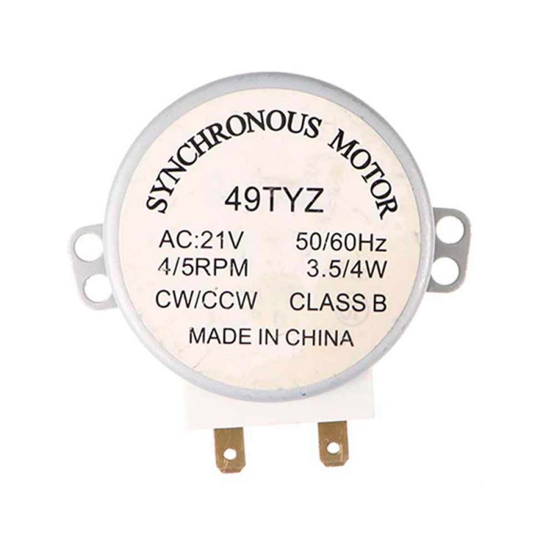 Мотор вращения тарелки СВЧ 21 В, 3,5/4 ВТ, 50/60 Гц, высота вала 14,4 мм